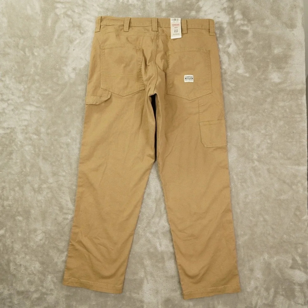 Levi Strauss Signature Carpenter Pants Men's 36x32 Tan Khaki NWT Workwear